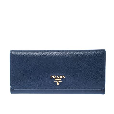 prada saffiano blue wallet|Prada saffiano wallet price.